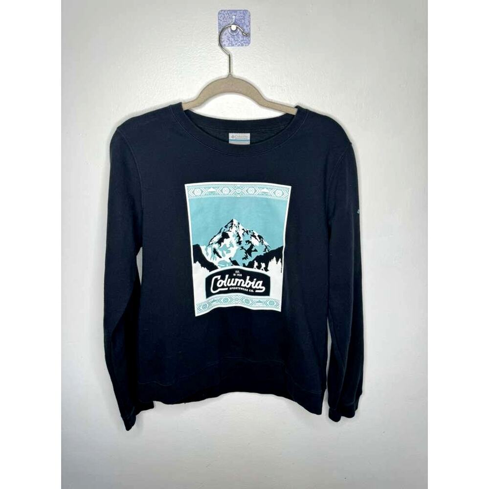 Columbia Mountain Graphic Crewneck Sweatshirt Black M